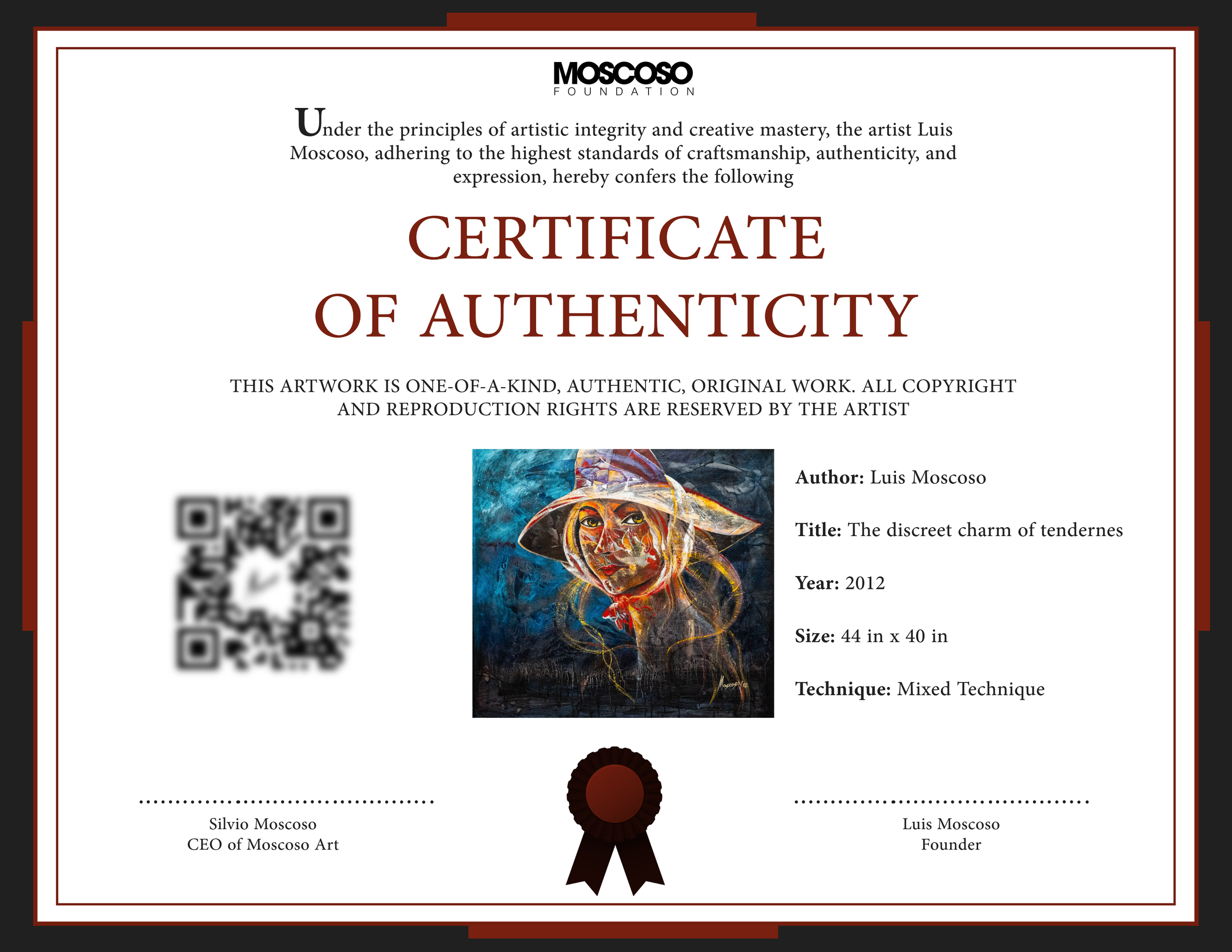 Certificate of Authenticity | Verify Art Authenticity Today — Moscoso